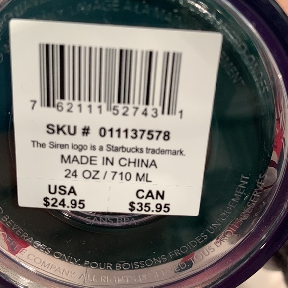 - 2022  Starbucks Tumbler Green "Enchanted Forest"with Flower Straw Topper - Picture 15 of 16